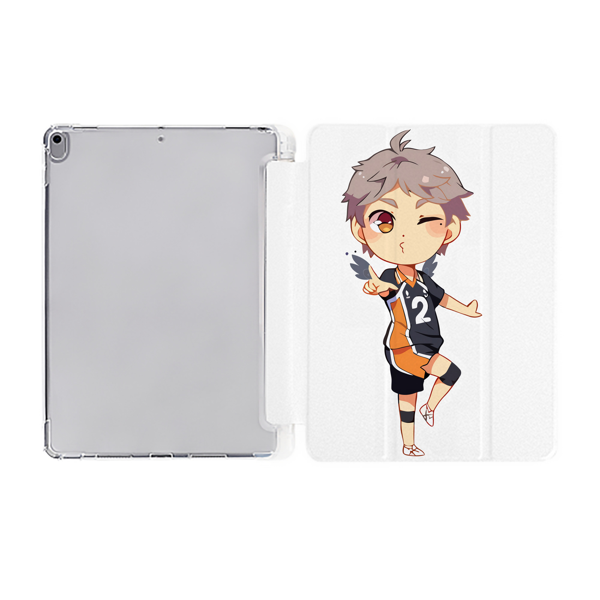 （画像用） ハイキュー!! Haikyu!! IPad ケース ペン収納付き 三つ折りスタンド PUレザー×シリコン 対応機種9.5/10.5/10.9インチ
